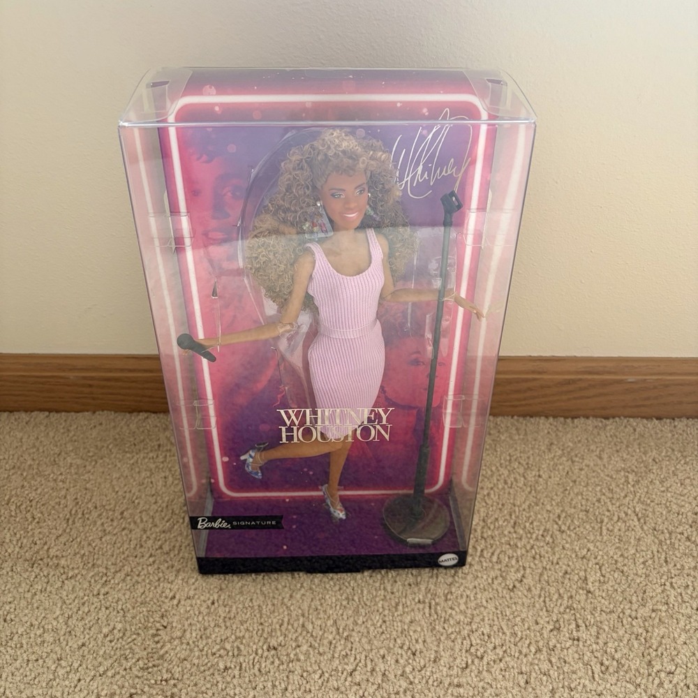 Whitney Houston Barbie Signature Collectible Doll Wearing Iconic Dress New
